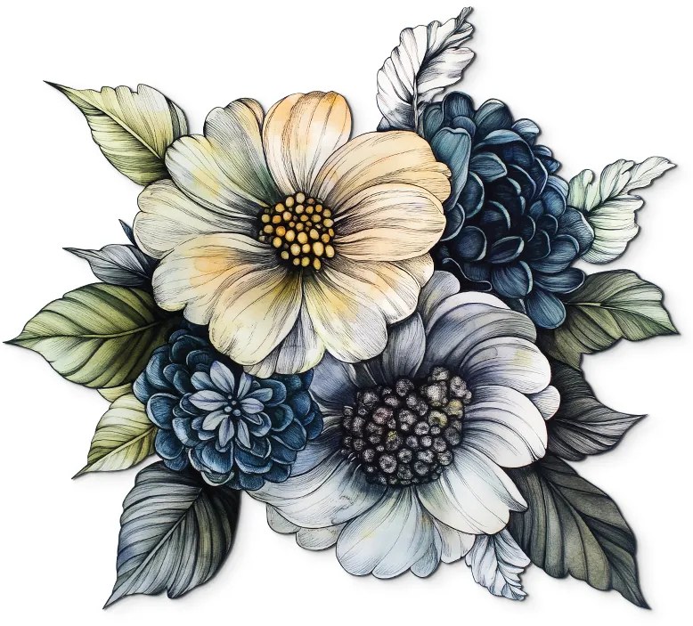 drevko | Obraz Maľovaná kytica 405 x 44 cm