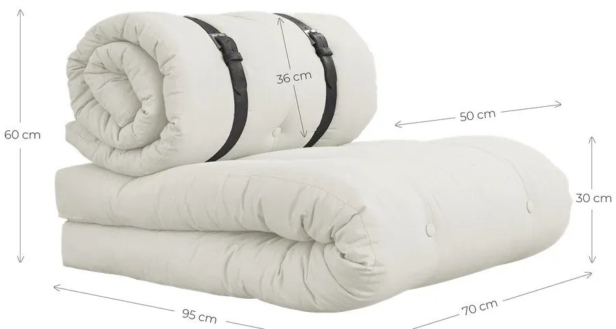 Rozkladacie kreslo s hnedým poťahom Karup Design Buckle Up Mocca