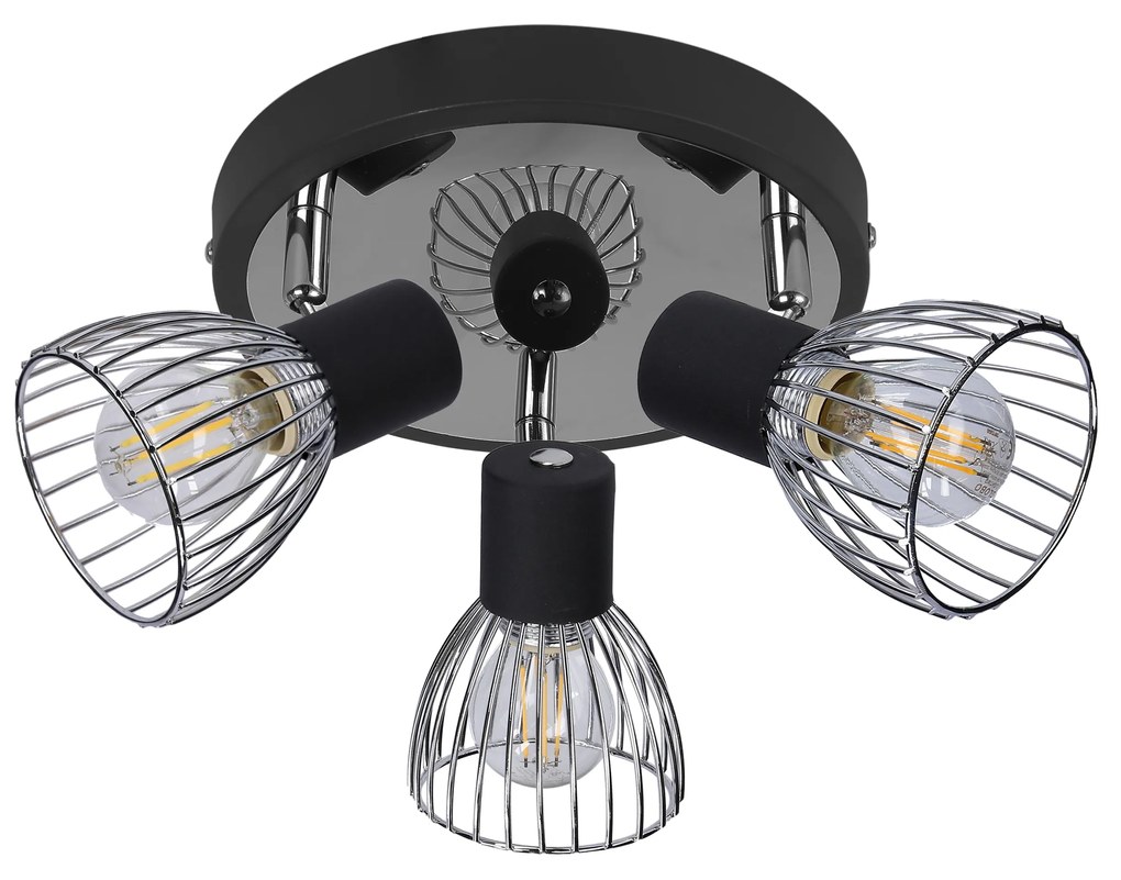 Candellux MODO Stropné svietidlo 3X40W E14 Black Chrome 98-61546