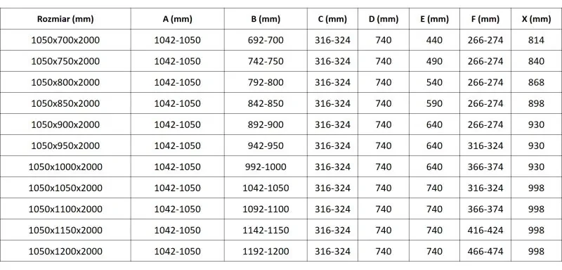 Mexen Lunar, L Duo výklopný sprchový kút 105 x 105 cm, 8mm číre sklo, oceľový profil, 834L-105L-105P-97-00
