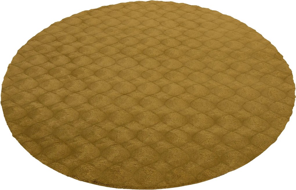 Kusový koberec Diamond Cut 800 Honey kruh, 200x200 (priemer) kruh, hnedá, obývacia izba, Obsession