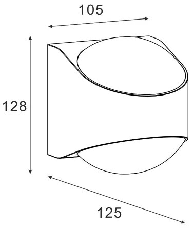 Zuma Line SJ12431- LED Vonkajšie nástenné svietidlo LUCENT LED/12W/230V IP65 čierna