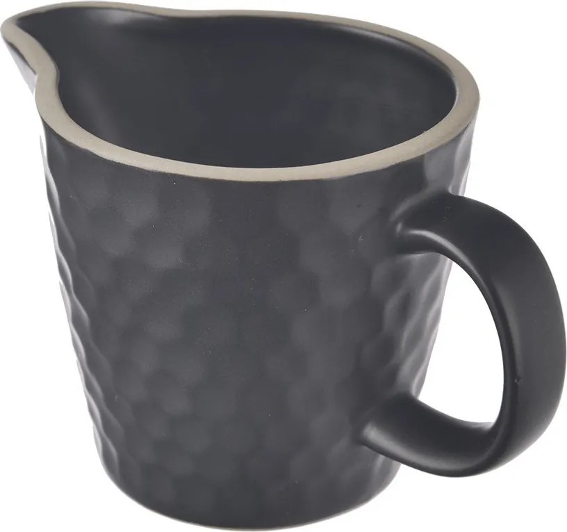 Čierna keramická kanvička na mlieko 100 ml Tea Time – Orion