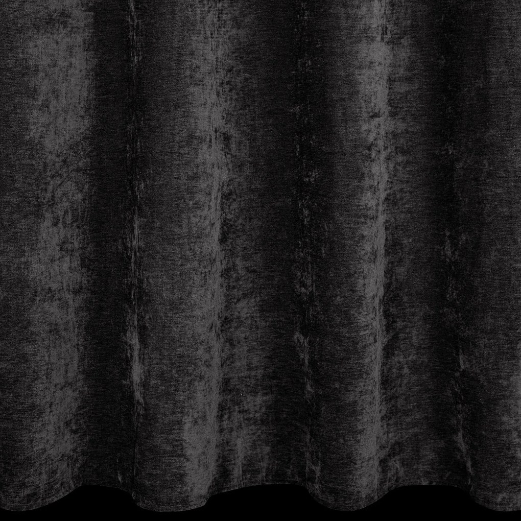 ZÁVES NA KRÚŽKOCH VANI 140X250 CM ČIERNA