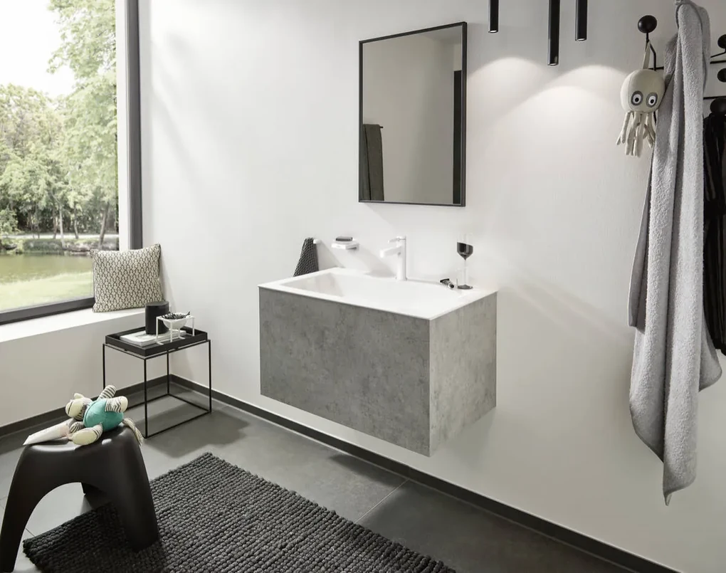 Hansgrohe Finoris, umývadlová batéria 100, s výpustom Push-Open, EcoSmart, biela matná, HAN-76010700