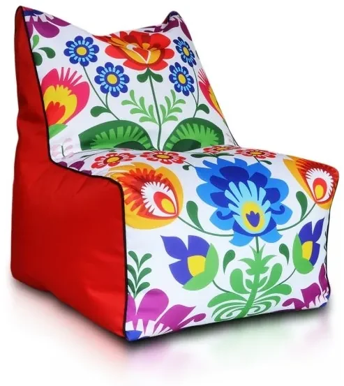 Sedací vak Solid Modern TiaHome - čerešnové kvety