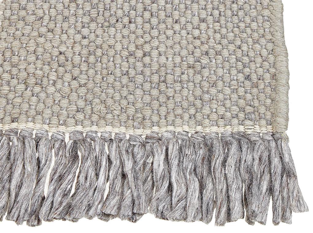 Vlnený koberec 160 x 230 cm sivý TEKELER Beliani