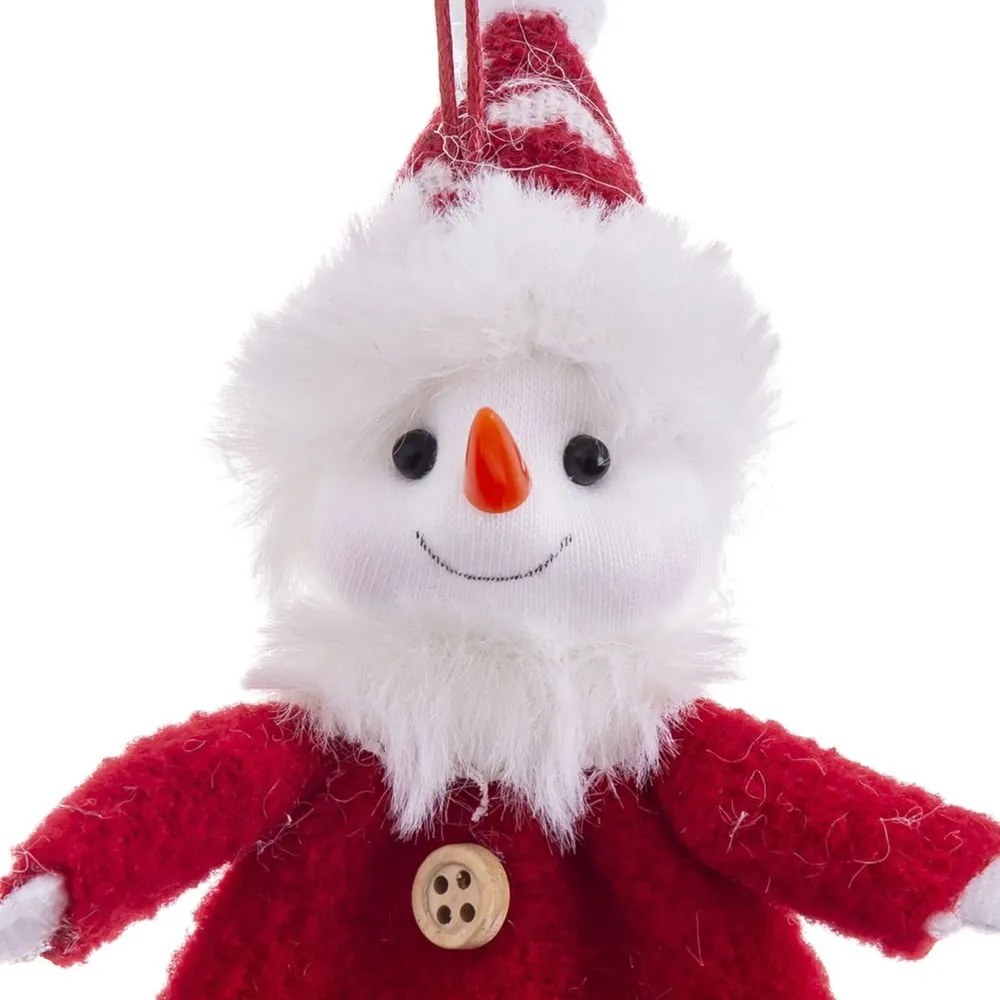 Textilná vianočná ozdoba 17 cm Snowman – Casa Selección