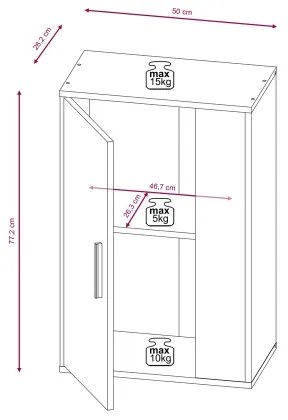 Obývacia stena BRICK hnedá/čierna