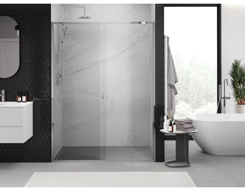 Mexen Exo, posuvné dvere do otvoru 160x200 cm, 6mm číre sklo, chrómový profil, 8151-160-000-01-00