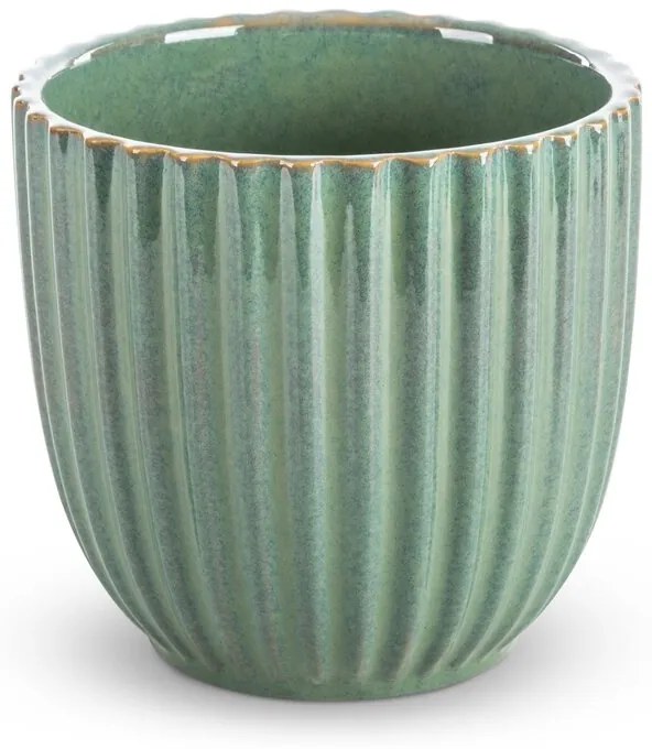 DECOREUM  Dekoračný kvetináč 16 cm x 15 cm zelená 107611