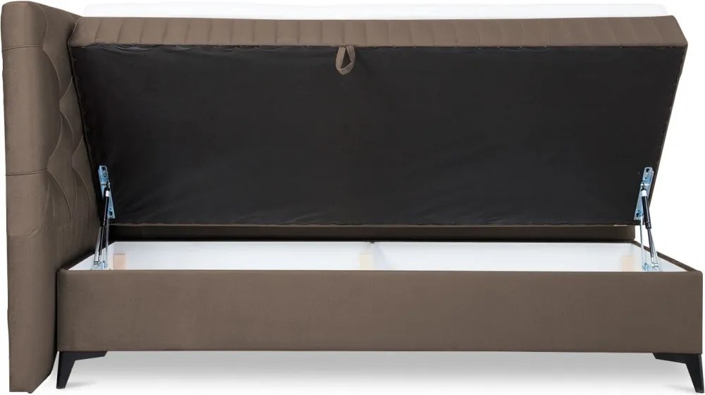 Posteľ Lusaka 180x200 cm, hnedá látka