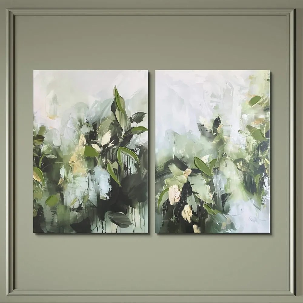 Obrazy s ručne maľovanými prvkami v súprave 2 ks 50x70 cm Myrtle – Styler
