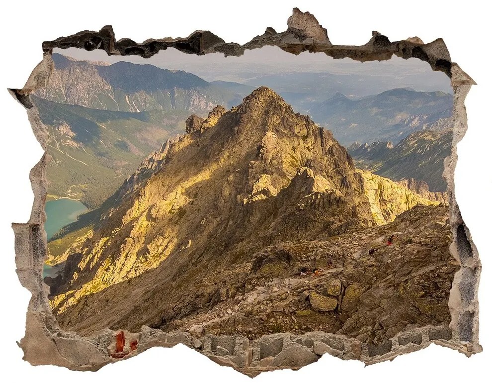 Díra 3D ve zdi nálepka Morské oko tatry nd-k-144883679