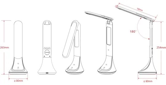 GLOBO 58329W - LED Stmievateľná stolná lampa TYREL 1xLED/4W/230V