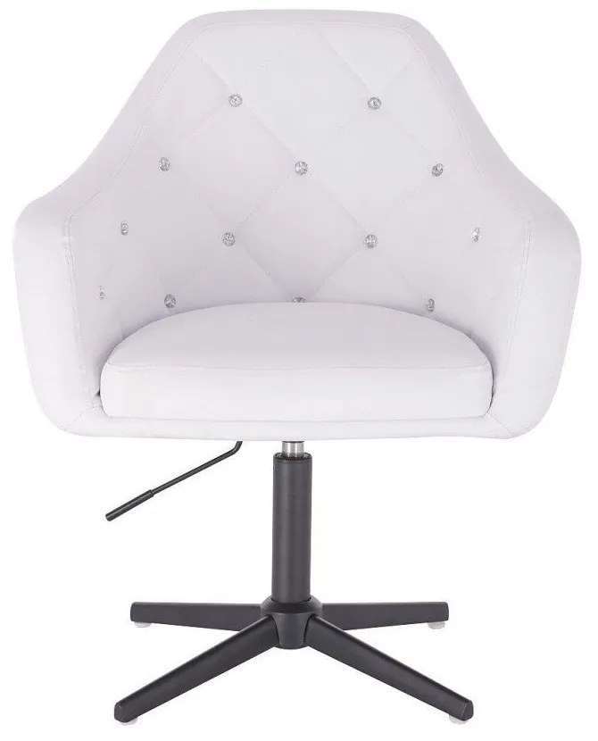 LuxuryForm DESIGN Kreslo ROMA na čiernom kríži - biele