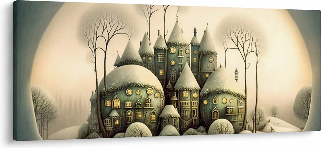 Obraz - Rozprávkové chalúpky (120x50 cm)