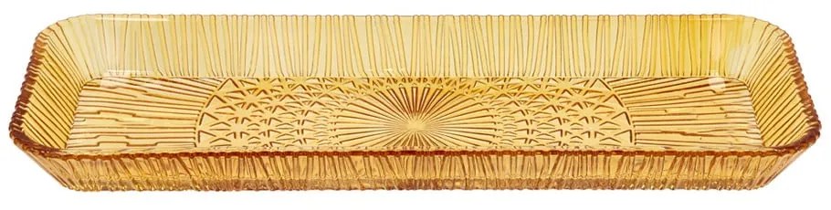 Oranžový sklenený servírovací tanier 14x38 cm Kusintha – Bitz
