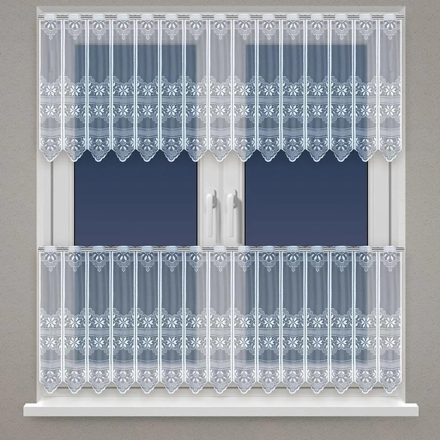 Záclona žakárová 356230 40 biela Tovar na mieru