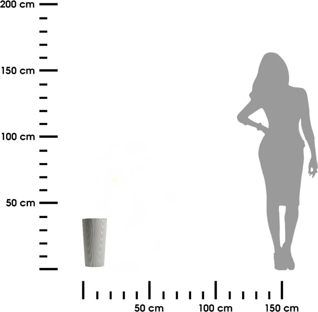 Květináč URBANIKA ECO Wood 36,4x19,6 cm šedý