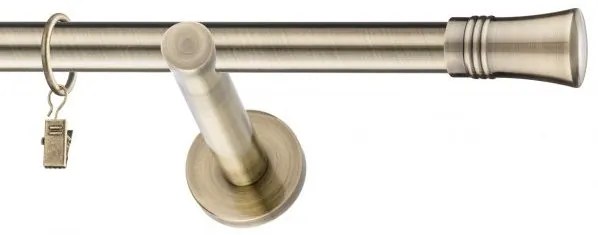 Dekorstudio Mosadzná jednoradová garniža CAPRI 19mm Dĺžka: 120cm, Typ uchytenia: Držiak modern, Typ príslušenstva: Bez príslušenstva