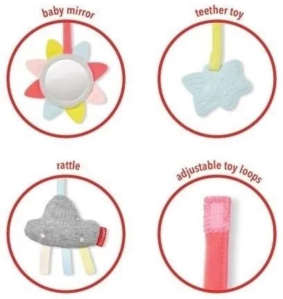 Skip Hop - Detská hracia deka s drevenou hrazdičkou LINING CLOUD