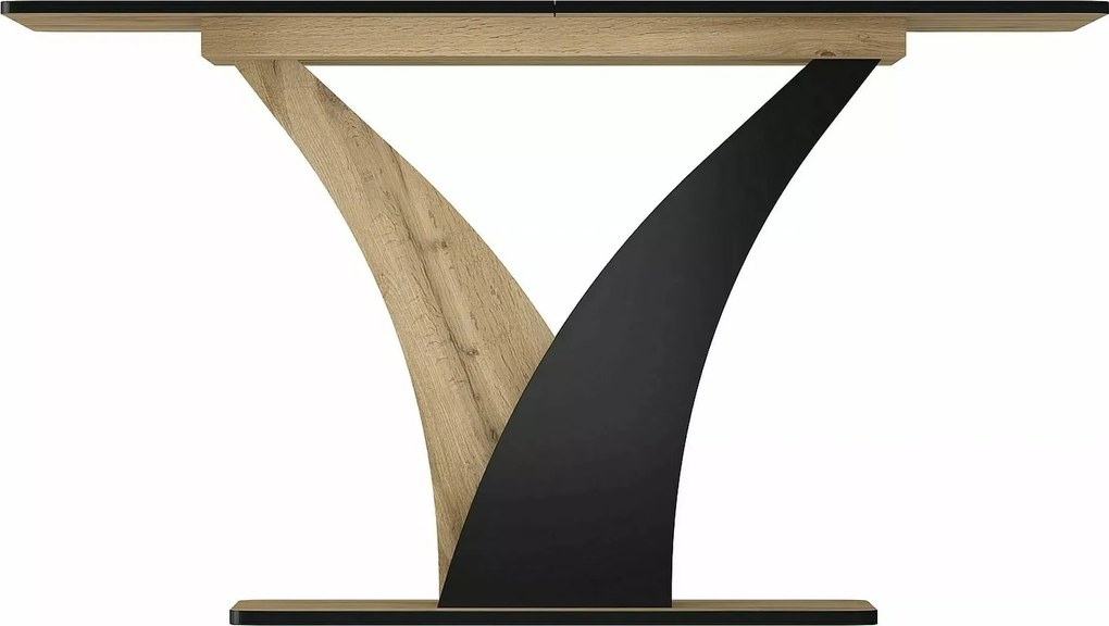 Jídelní rozkládací stůl Vento 120/160 cm dub Artisan/černý