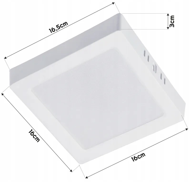 BERGE Prisadený štvorcový LED panel 12W - 1320lm - neutrálna farba