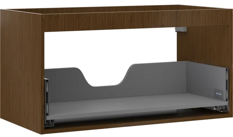 Mexen Box-A, závesná skrinka 90 cm, 1 zásuvka, orech, 91AX0-0900-470-1-86