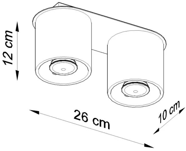 Sollux SL.0054 - Bodové svietidlo ORBIS 2 2xGU10/40W/230V čierna
