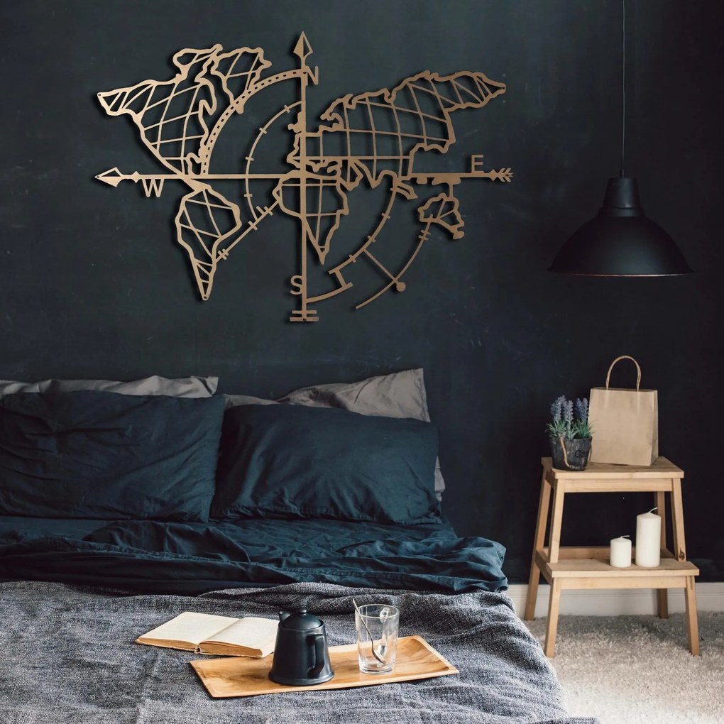 Obraz na stenu World Map Gold