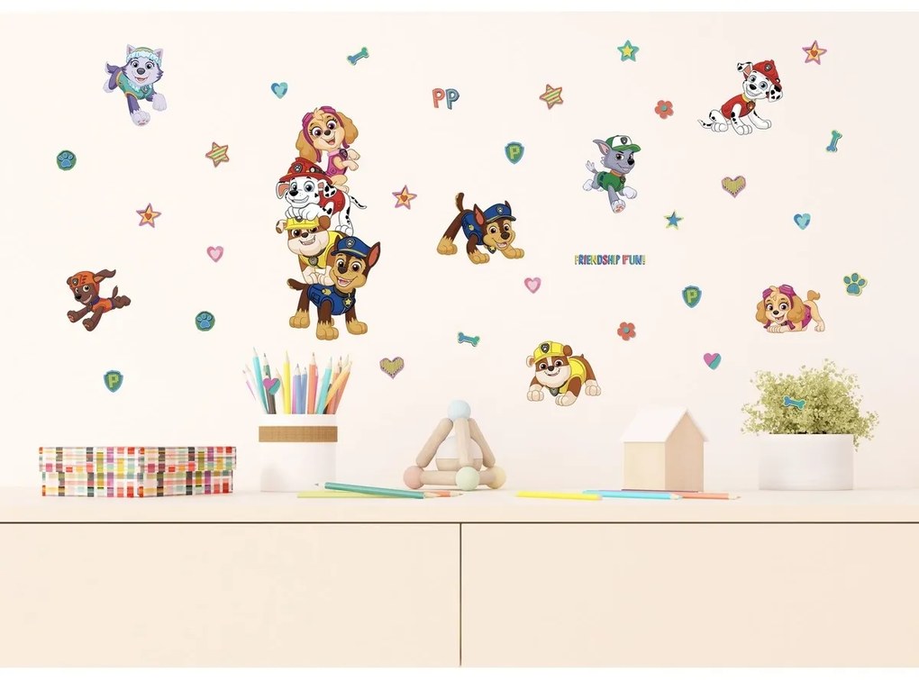 Samolepiaca dekorácia Paw Patrol Friendship Fun, 30 x 30 cm