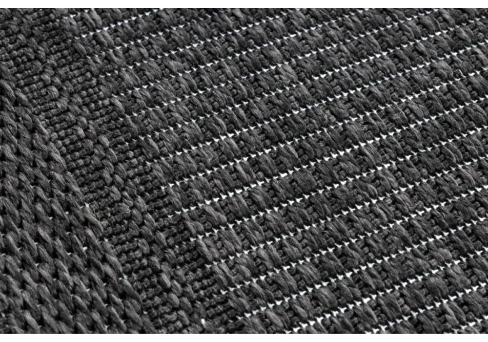 Kusový koberec Duhra čierny atyp 70x300cm