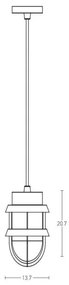 Zambelis E172 - Vonkajší luster 1xE27/40W/230V IP54 hnedá