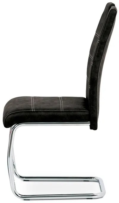 Autronic BONTEC Jedálenská stolička, čierna, látka, HC-483 BK3 Farba: Šedá