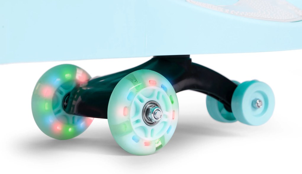 Detské odrážadlo s LED kolesami, modré ECOTOYS