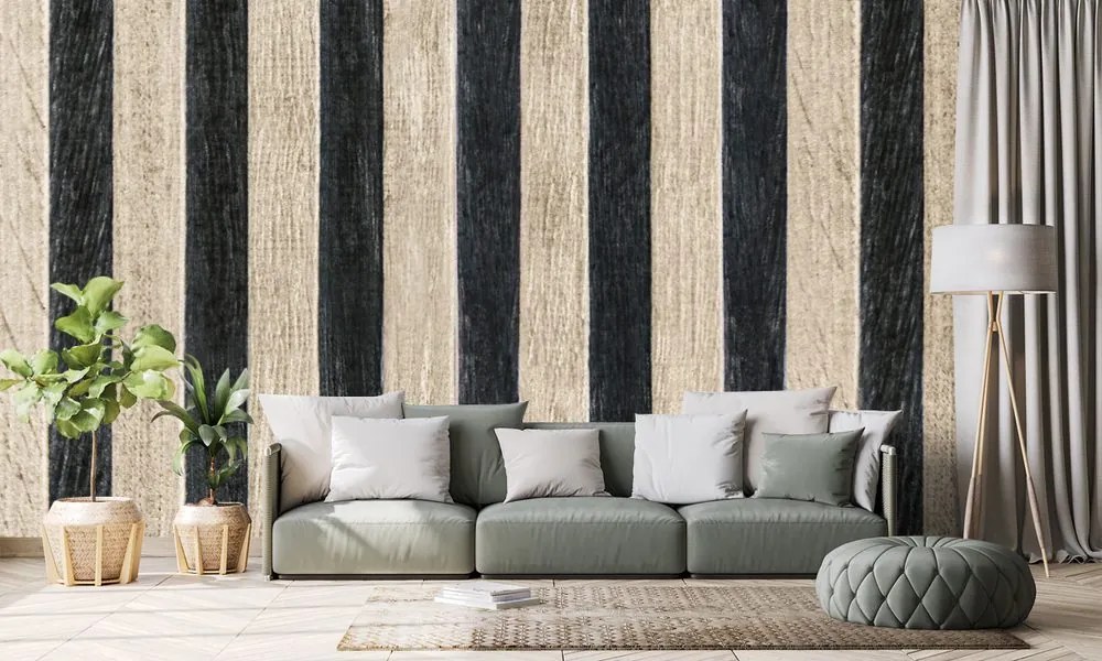 Samolepiaca tapeta imitácia dreva v zaujímavom zelenom prevedení - 150x100