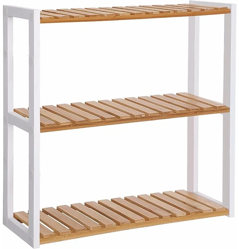 Regál prírodný dub/biely 60X15X55