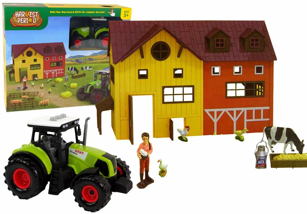Lean Toys Súprava farmy s traktorom a príslušenstvom