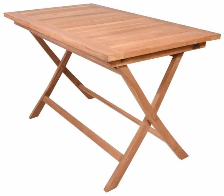 Jedálenský stôl DIVERO, ošetrené masívne teakové drevo,