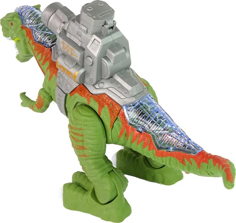 LEAN Toys Dinosaurus s katapultom Strieľa zelenou farbou