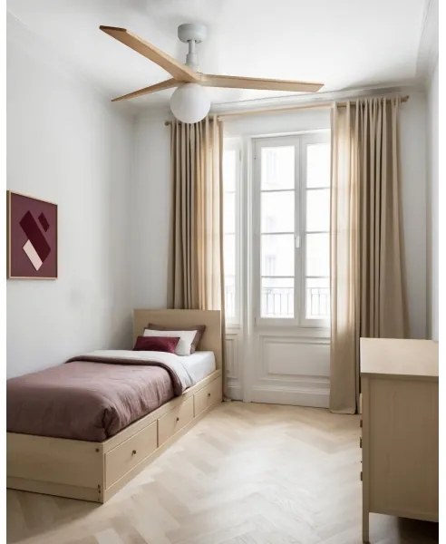 FARO 34280WT-11L-Str. ventilátor KLIM M 1xE27/15W/230V borovica/biela pr.125 cm