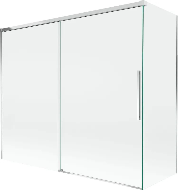 Mexen Rox, 2-krídlová posuvná vaňová zástena 180 + 90 x 150 cm, 8mm číre sklo, chrómový profil, 8C9-180-090-01-00