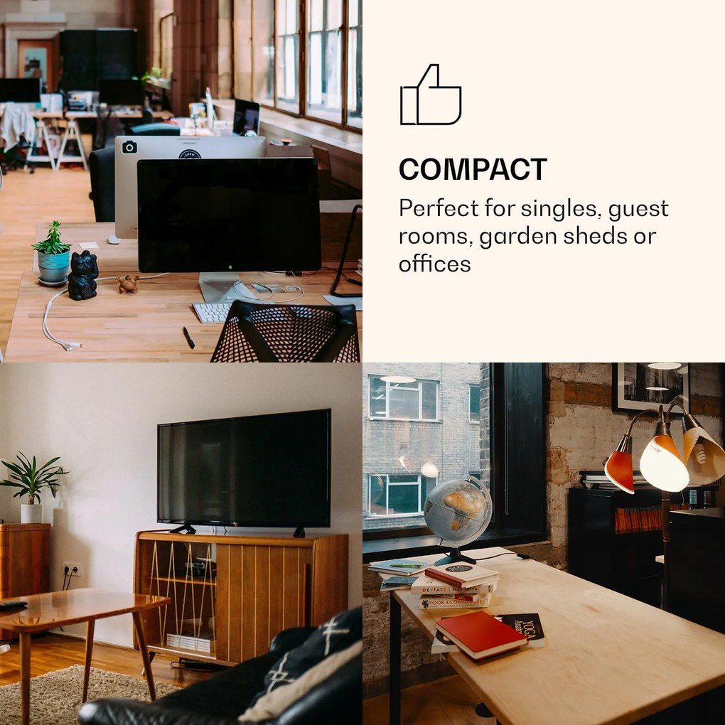 Klarstein CoolArt 79L, kombinovaná chladnička s mrazničkou, EEK E, mraziaci priestor 9 l, dizajnové dvere