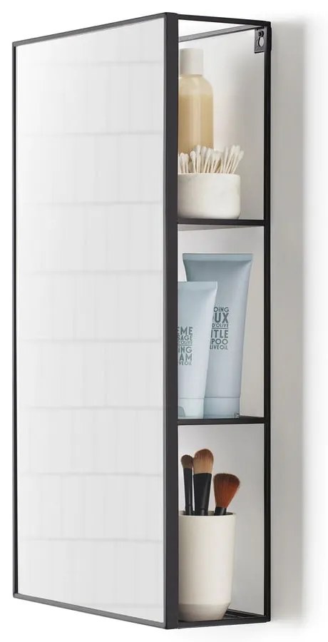 Nástenné zrkadlo s poličkou 30x62 cm Cubiko - Umbra