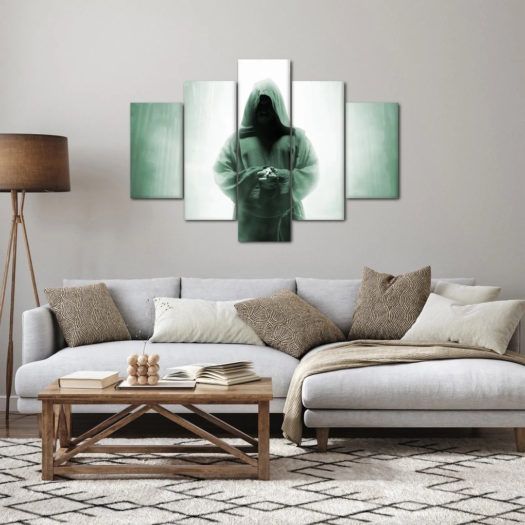 Obraz - Mních v tme (150x105 cm)