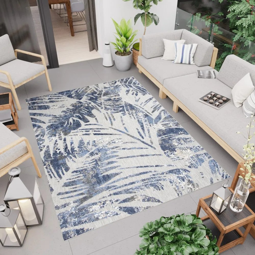 Koberec na terasu s krásnym sivým motívom Šírka: 80 cm | Dĺžka: 200 cm
