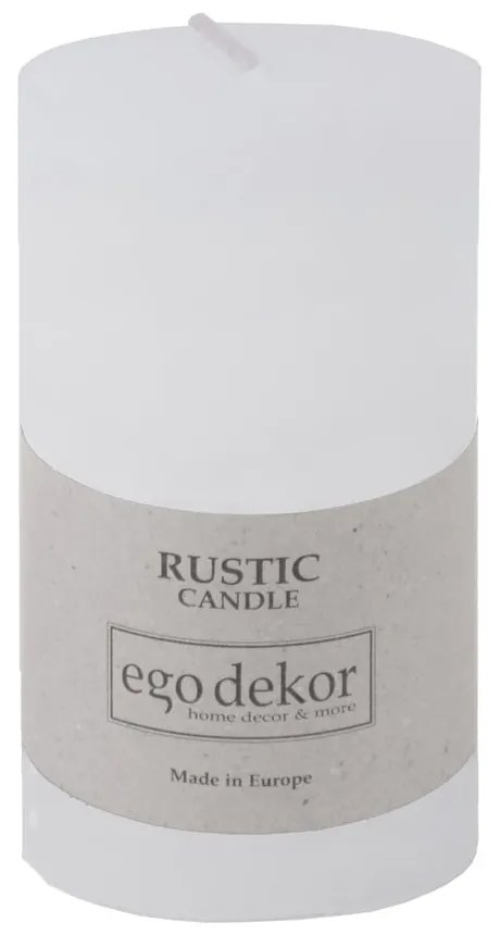 Biela sviečka Rustic candles by Ego dekor Rust, doba horenia 38 h