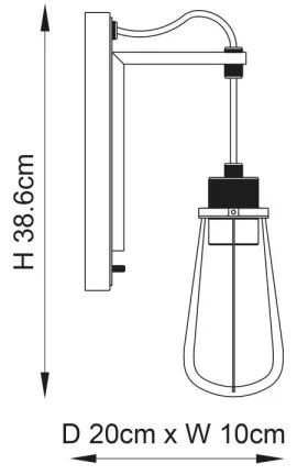 Endon 80950 - Nástenné svietidlo URBAN 1xE27/6W/230V čierna