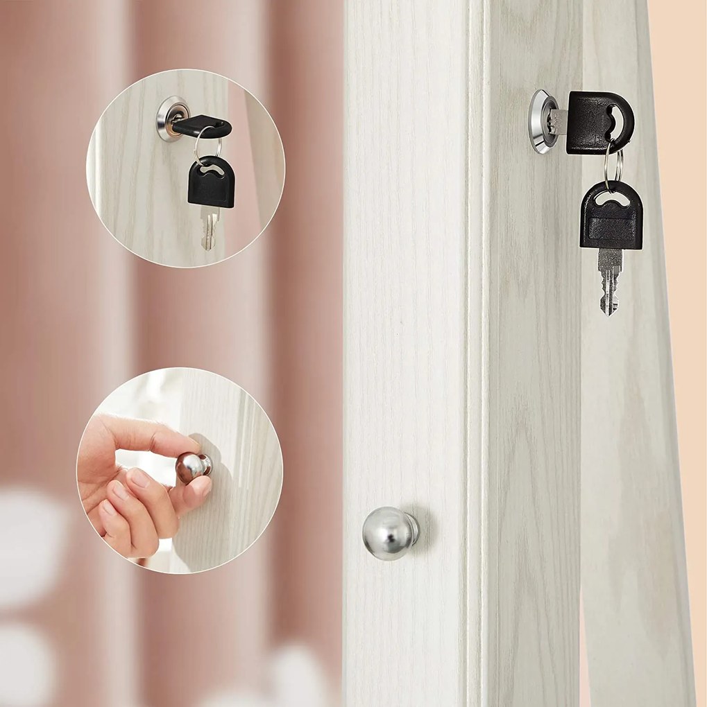 Otočná šperkovnica so zrkadlom Pure svetlosivá